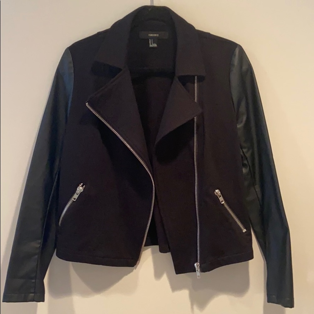 Black leather jacket